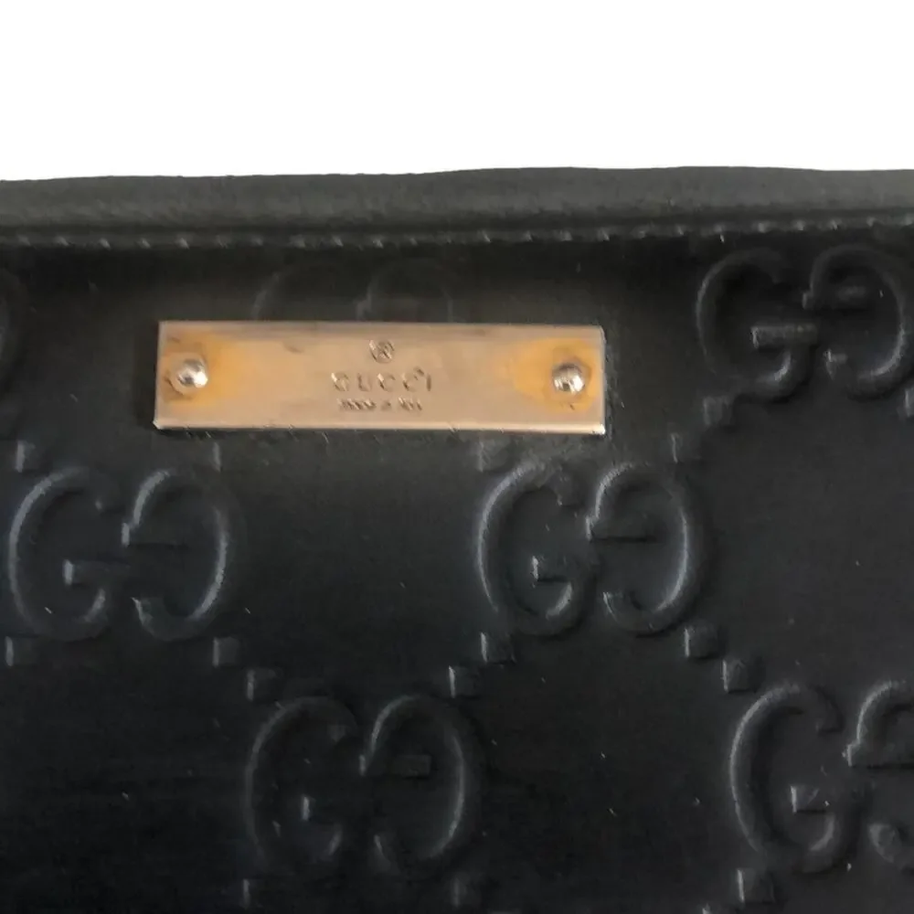 Gucci Black Guccissima Zip Around Long Wallet GG Signature leather - Picture 5 of 12